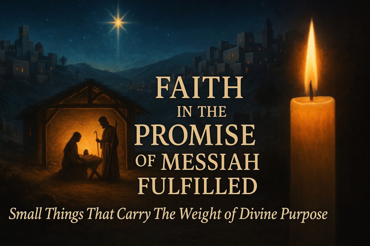 ADVENT 'FAITH' in the Promise of Messiah Fulfilled: Small Things That ...