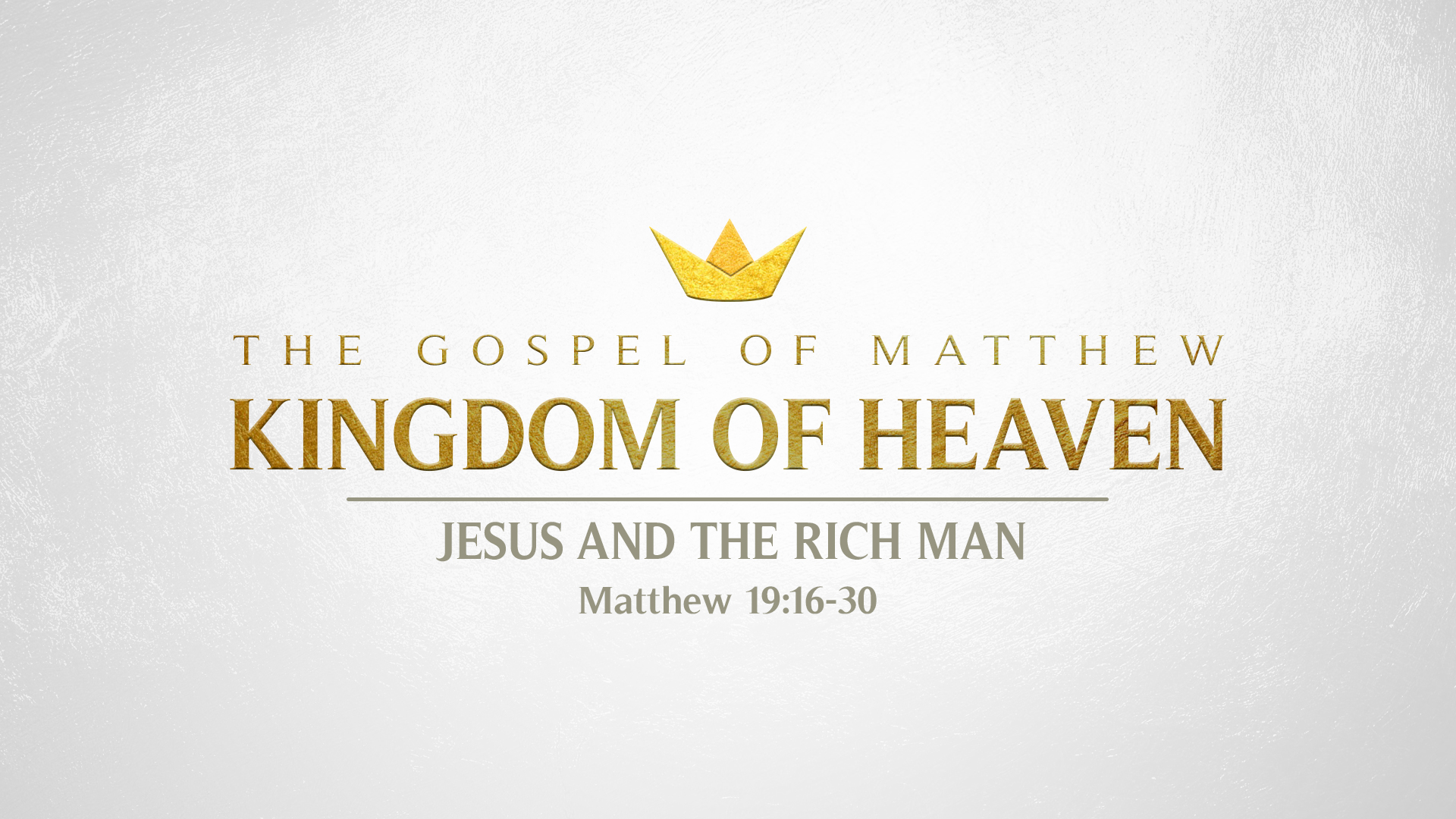 Jesus and the Rich Man | Smith Grove Baptist Church