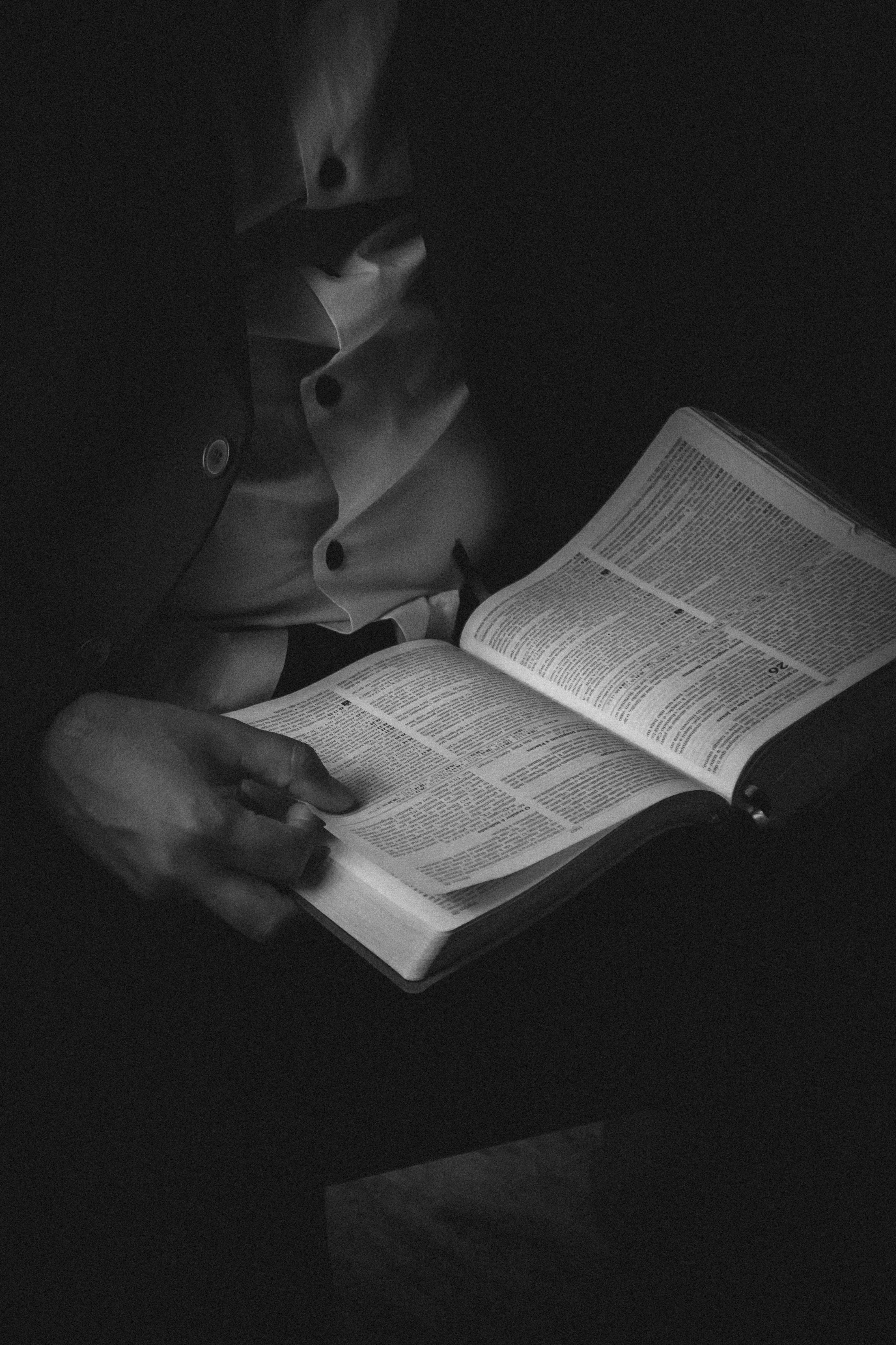 Man reading Bible