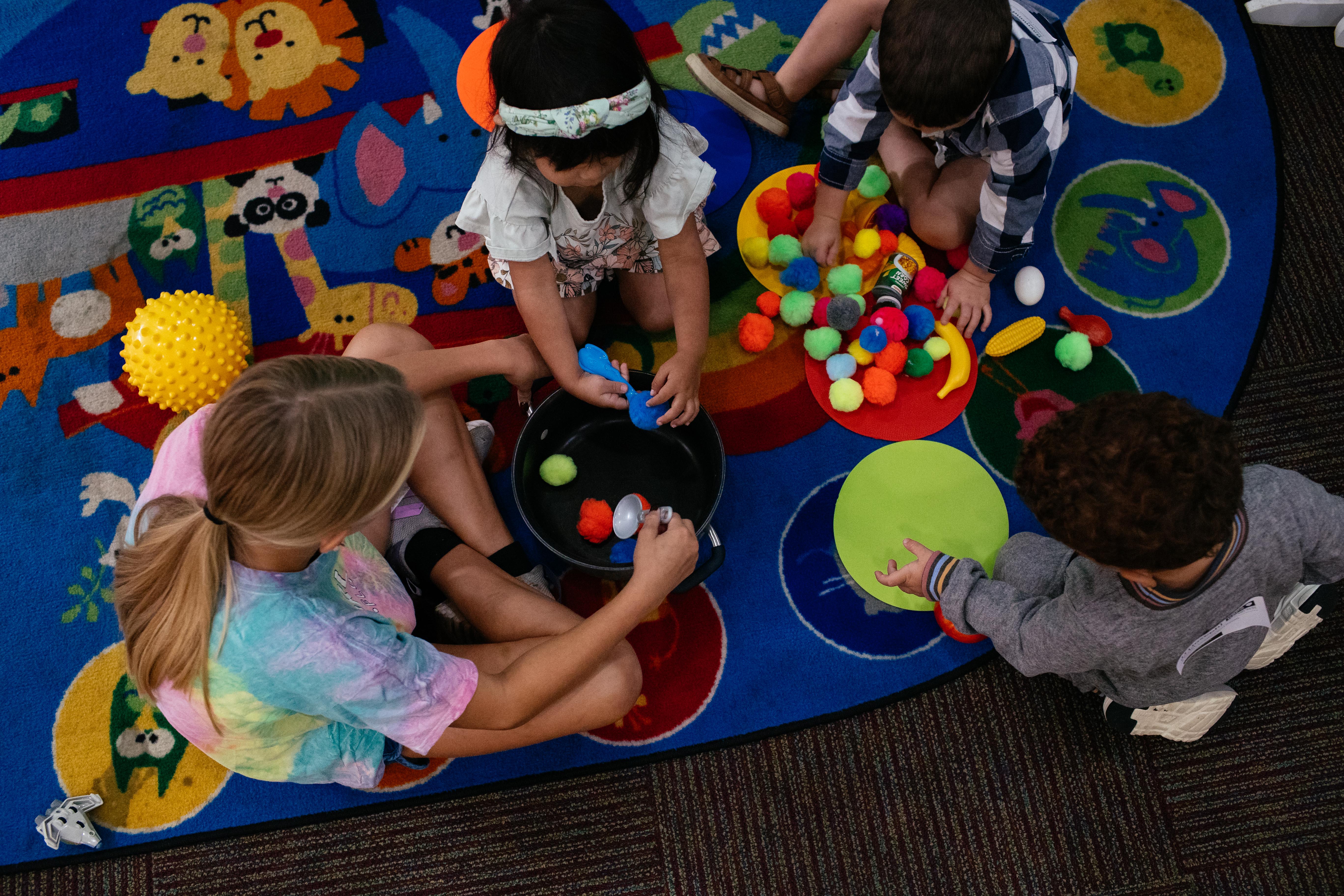 Children playing in Sunday School at Branch Church in Jefferson Park, Chicago, IL