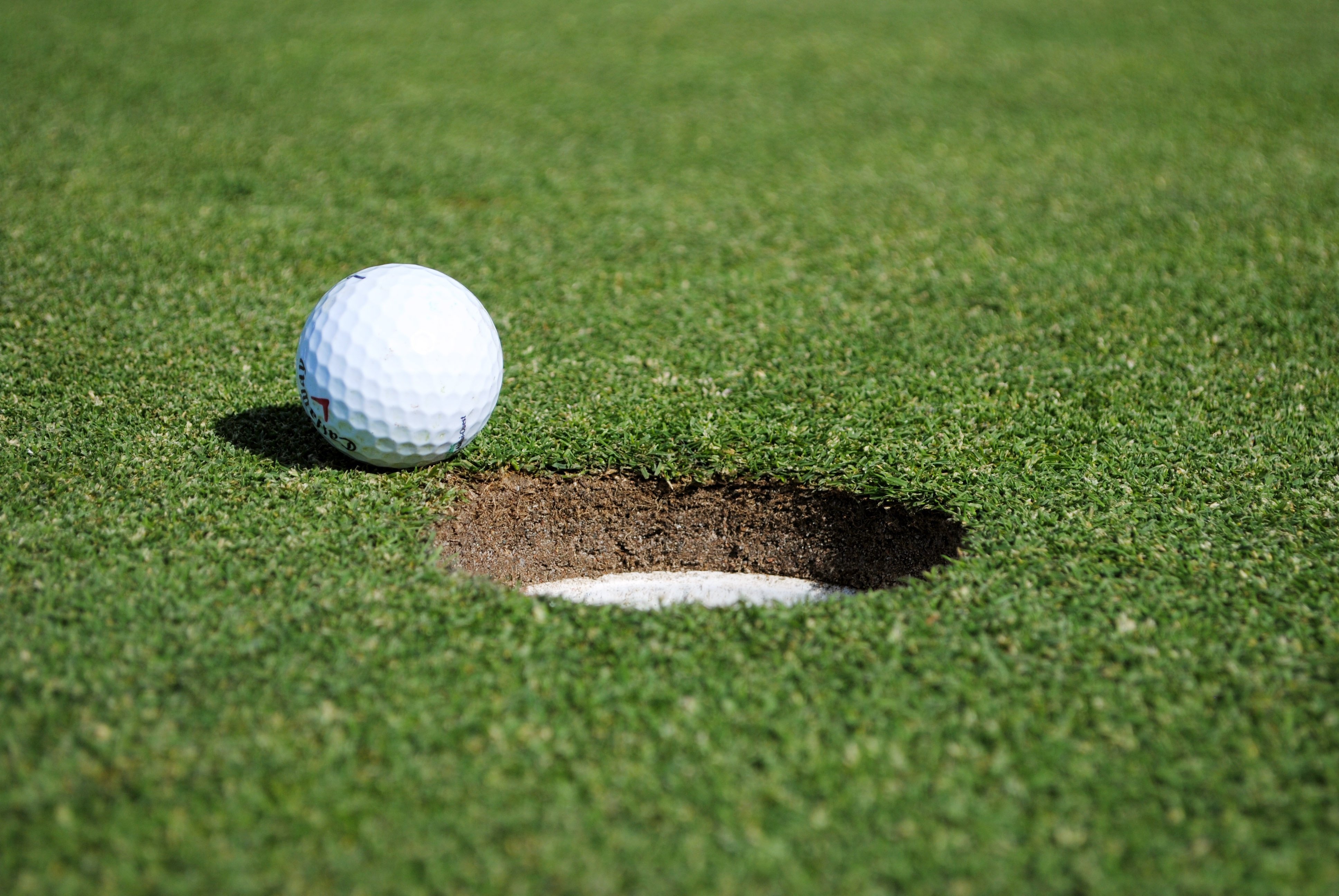 golf ball on putting green