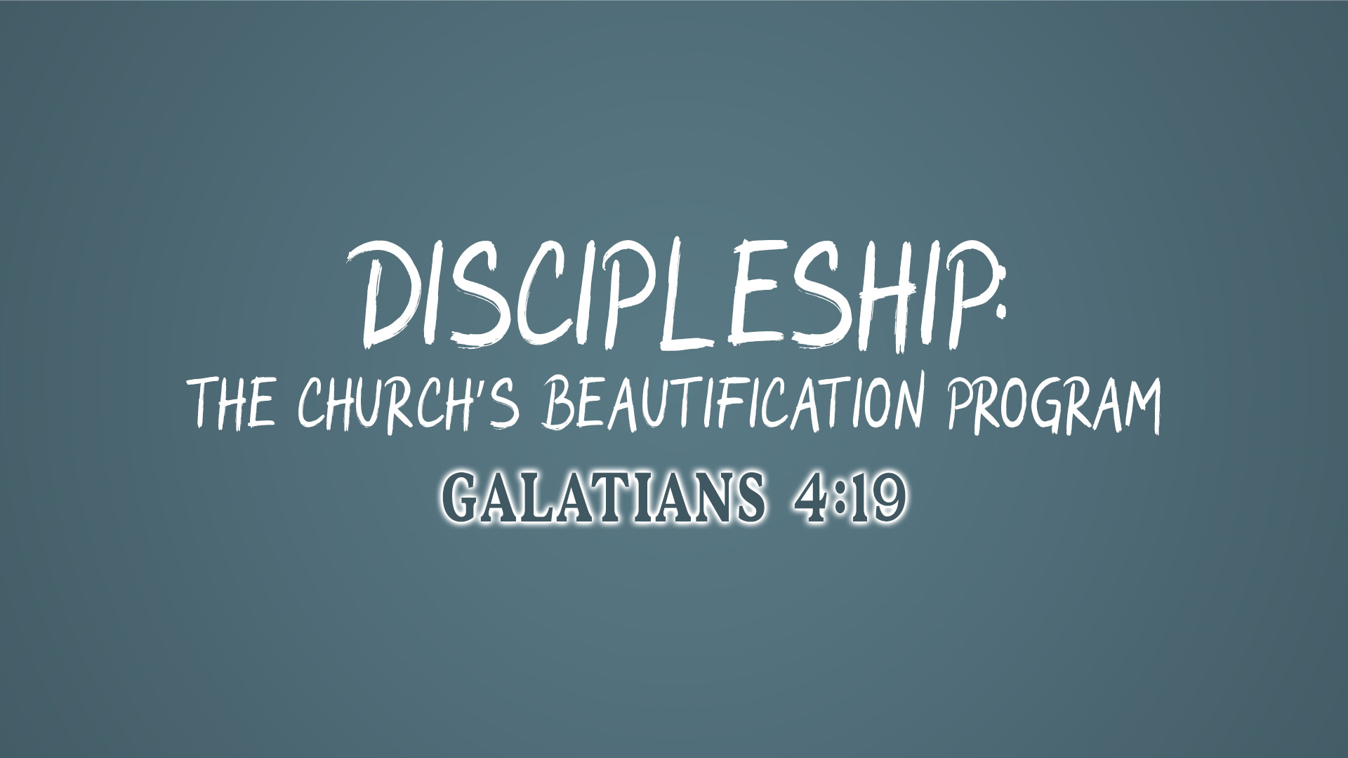 Discipleship: The Church's Beautification Program episode artwork