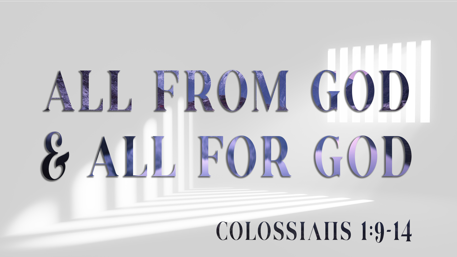 All From God & All For God episode artwork