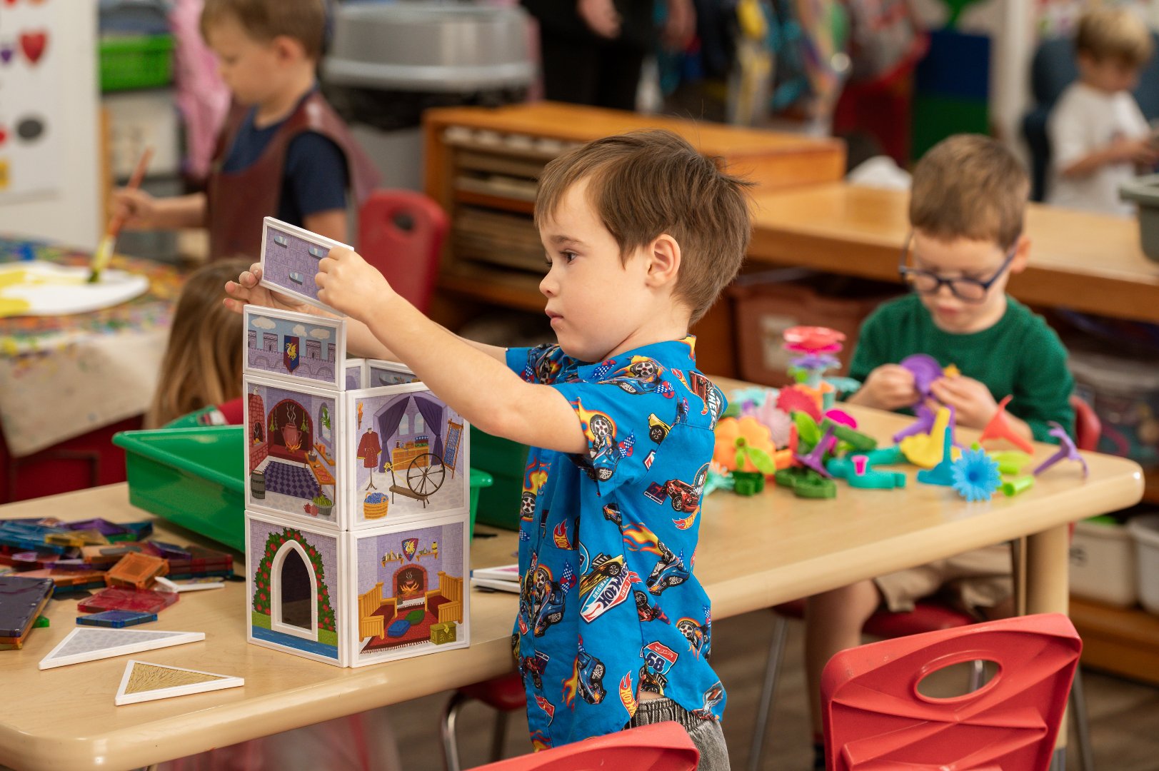Child Playing with Blocks