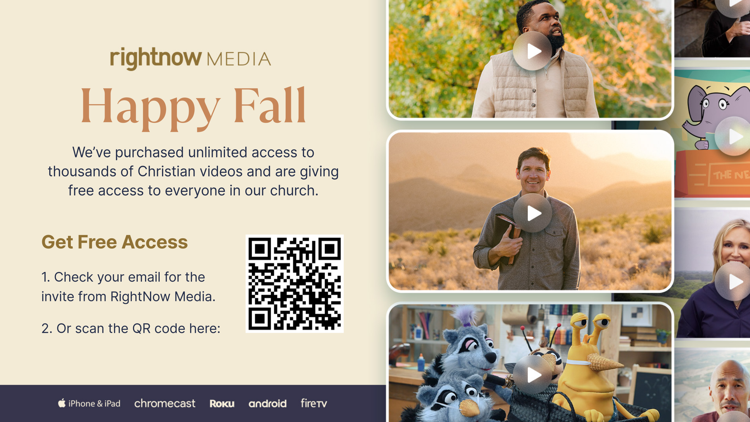 Graphic inviting people to sign up for RightNow Media