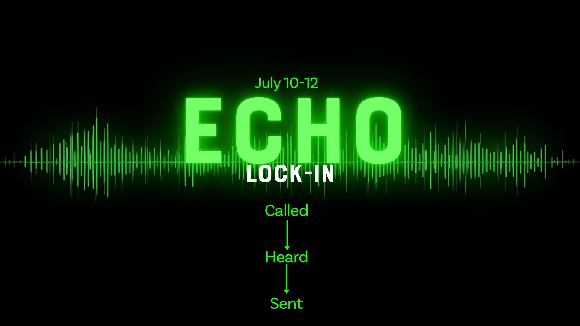 Green and Black graphics- ECHO Lock-In
