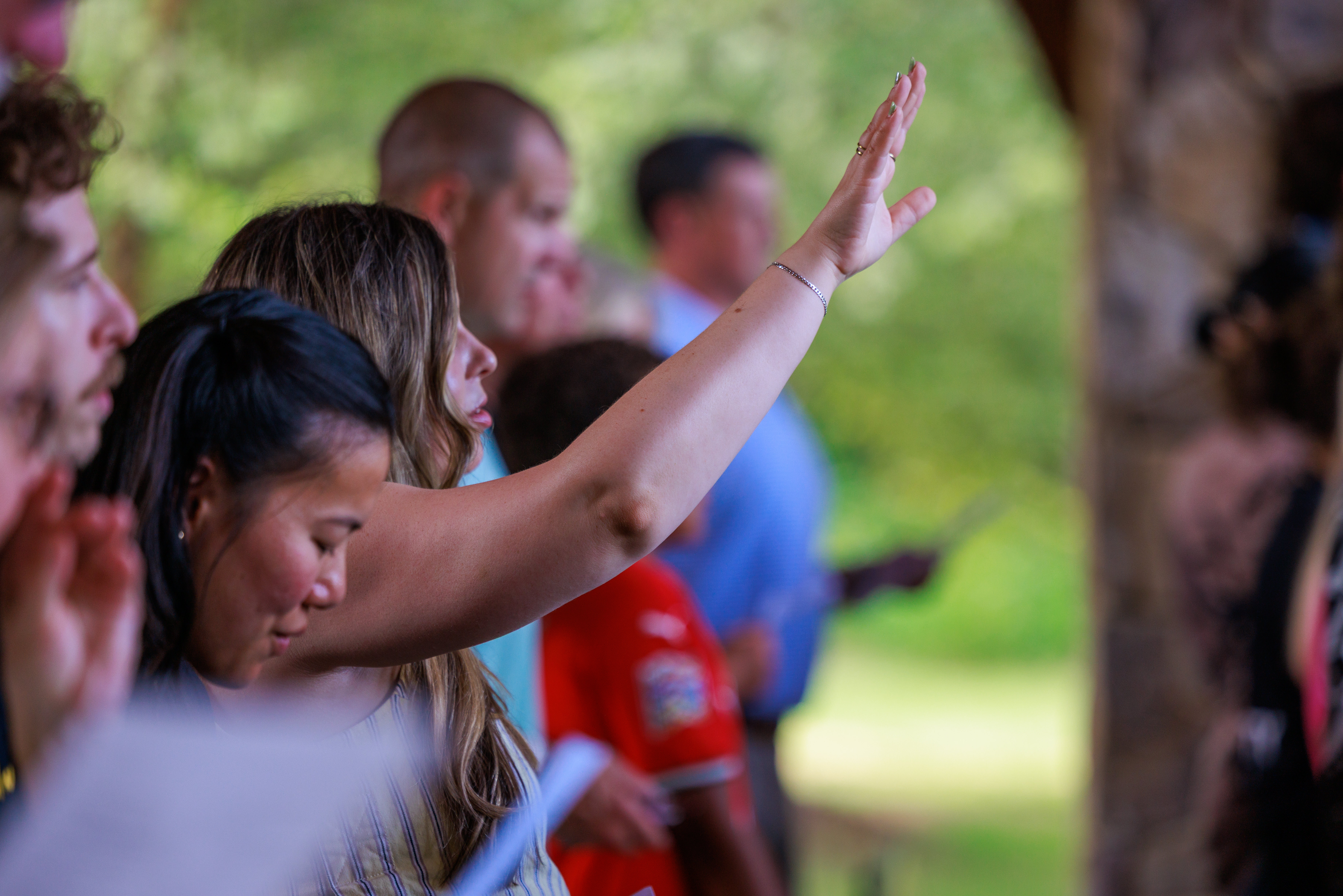 people worshiping